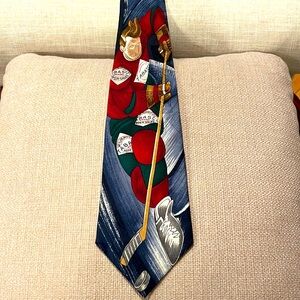 Tabasco Hockey Theme Silk Tie
